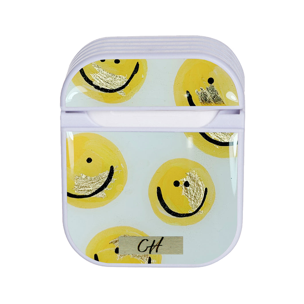HAPPY FACE YELLOW AIRPODS CASE